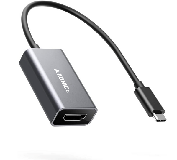 A-KONIC©  SPACEGREY USB-C NAAR HDMI ADAPTER 4K 60HZ
