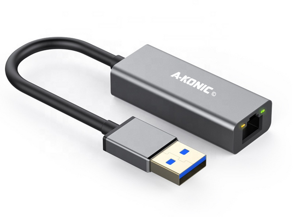 USB A 3.0 NAAR ETHERNET LAN NETWERK ADAPTER – SPACE GREY