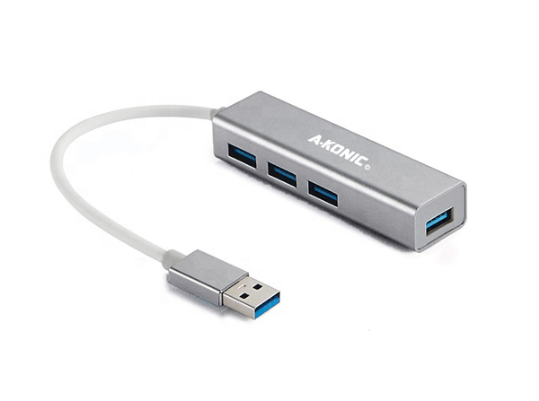 USB A 3.0 NAAR 4X USB-A SPLITTER – SPACE GREY
