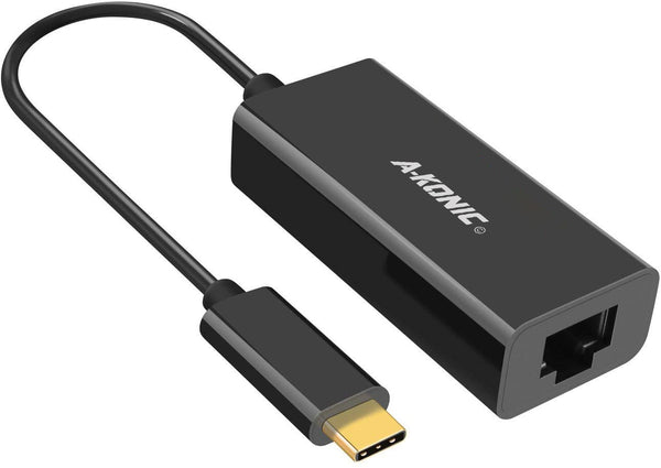 USB-C NAAR ETHERNET LAN NETWERK ADAPTER - BLACK