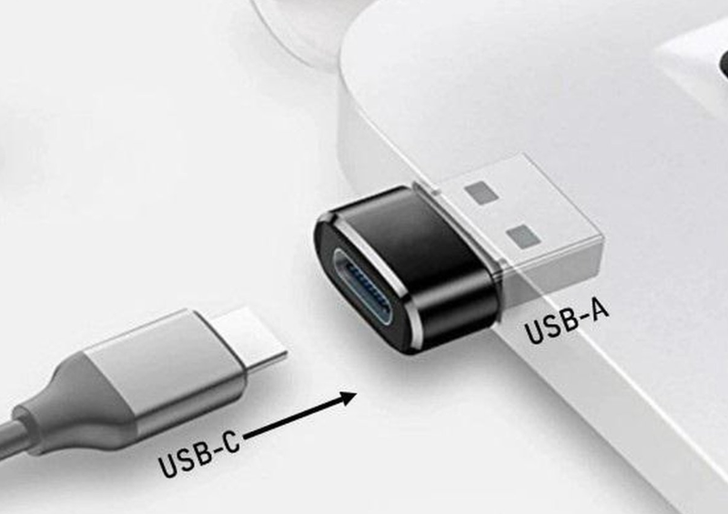 USB-C NAAR USB CONVERTOR - ZWART