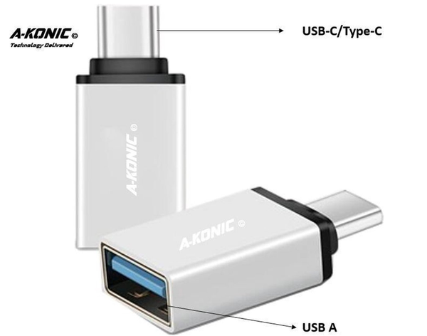 USB-C NAAR USB-A ADAPTER (2-STUKS) SILVER