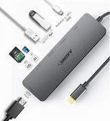 6 IN 1 USB-C HUB: HDMI, Micro/SD KAARTLEZER, 2X USB 3.0 & USB-C PD