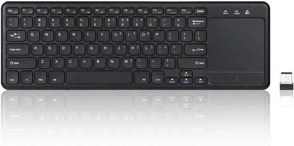 KEYBOARD WITH MOUSEPAD 2.4Ghz USB RECEIVER - BLACK