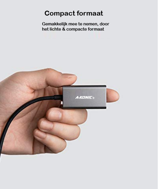 A-KONIC©  SPACEGREY USB-C NAAR HDMI ADAPTER 4K 60HZ