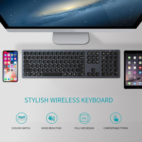 BLUETOOTH KEYBOARD  3.0 RECHARGEABLE - SPACEGRAY